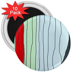 Decorative lines 3  Magnets (10 pack) 