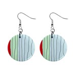 Decorative lines Mini Button Earrings Front