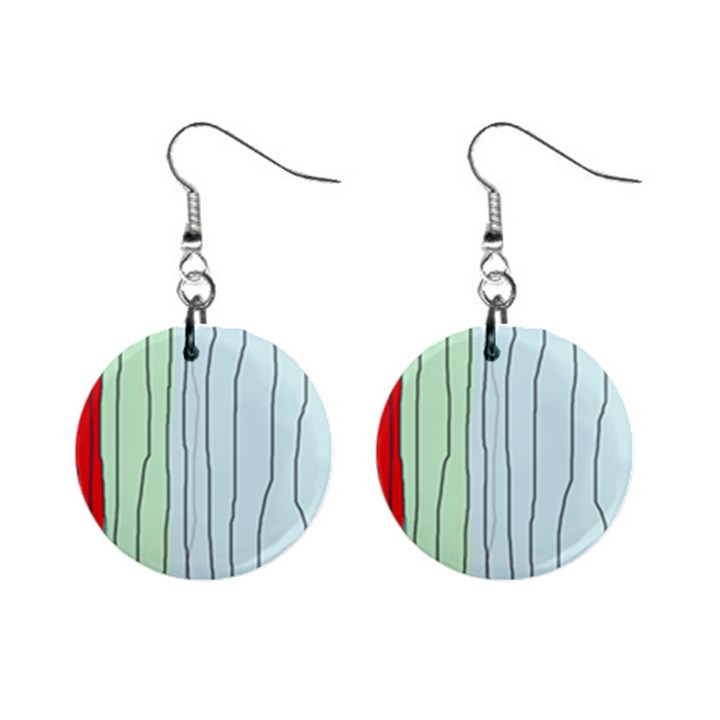 Decorative lines Mini Button Earrings