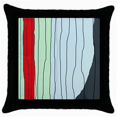 Decorative lines Throw Pillow Case (Black)