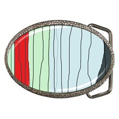 Decorative lines Belt Buckles