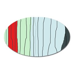 Decorative lines Oval Magnet