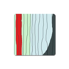 Decorative lines Square Magnet