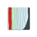 Decorative lines Square Magnet Front