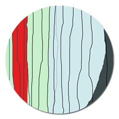 Decorative lines Magnet 5  (Round)