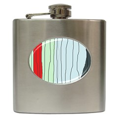 Decorative lines Hip Flask (6 oz)