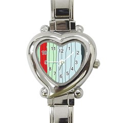 Decorative Lines Heart Italian Charm Watch by Valentinaart