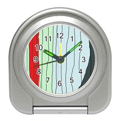 Decorative lines Travel Alarm Clocks