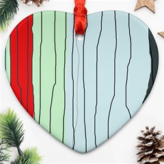 Decorative Lines Heart Ornament (2 Sides) by Valentinaart