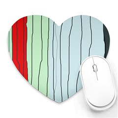 Decorative lines Heart Mousepads