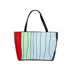 Decorative lines Shoulder Handbags