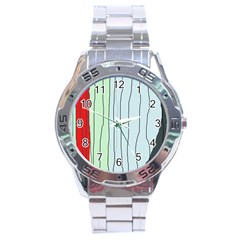 Decorative Lines Stainless Steel Analogue Watch by Valentinaart