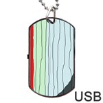 Decorative lines Dog Tag USB Flash (Two Sides)  Front