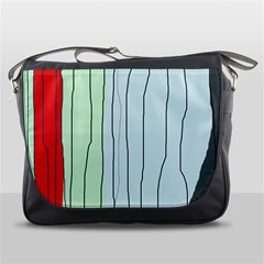 Decorative lines Messenger Bags