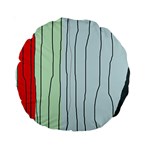 Decorative lines Standard 15  Premium Round Cushions Front