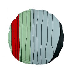 Decorative lines Standard 15  Premium Flano Round Cushions