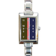 Decorative Lines Rectangle Italian Charm Watch by Valentinaart