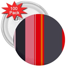 Optimistic lines 3  Buttons (100 pack) 