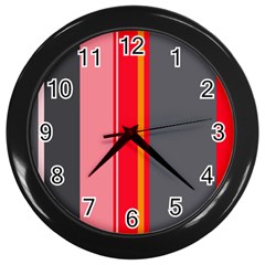 Optimistic lines Wall Clocks (Black)