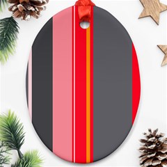 Optimistic lines Oval Ornament (Two Sides)