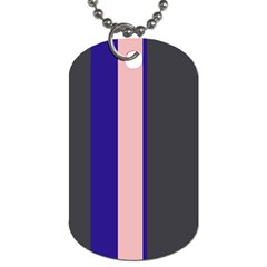 Purple, Pink And Gray Lines Dog Tag (one Side) by Valentinaart