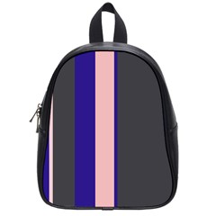 Purple, Pink And Gray Lines School Bags (small)  by Valentinaart