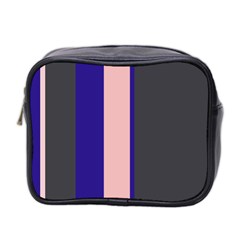 Purple, Pink And Gray Lines Mini Toiletries Bag 2-side by Valentinaart