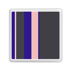 Purple, Pink And Gray Lines Memory Card Reader (square)  by Valentinaart