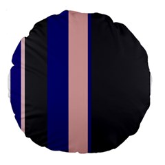 Purple, Pink And Gray Lines Large 18  Premium Round Cushions by Valentinaart