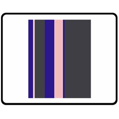 Purple, Pink And Gray Lines Double Sided Fleece Blanket (medium)  by Valentinaart