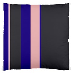 Purple, Pink And Gray Lines Large Flano Cushion Case (two Sides) by Valentinaart