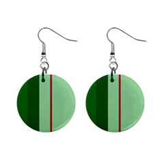 Green And Red Design Mini Button Earrings by Valentinaart