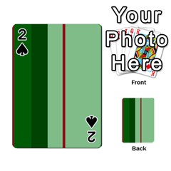 Green And Red Design Playing Cards 54 Designs  by Valentinaart