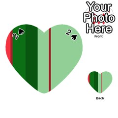 Green And Red Design Playing Cards 54 (heart)  by Valentinaart