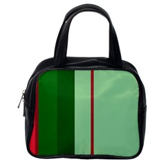 Green And Red Design Classic Handbags (one Side) by Valentinaart