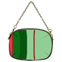 Green And Red Design Chain Purses (one Side)  by Valentinaart