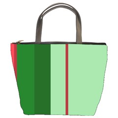 Green And Red Design Bucket Bags by Valentinaart