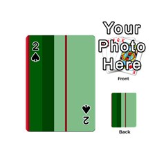 Green And Red Design Playing Cards 54 (mini)  by Valentinaart