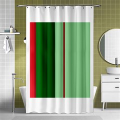 Green And Red Design Shower Curtain 48  X 72  (small)  by Valentinaart