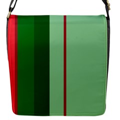 Green And Red Design Flap Messenger Bag (s) by Valentinaart