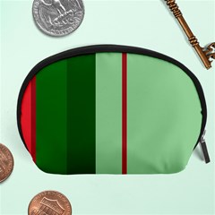 Green And Red Design Accessory Pouches (large)  by Valentinaart