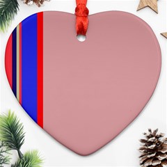 Pink elegant lines Ornament (Heart) 