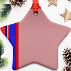 Pink elegant lines Ornament (Star) 