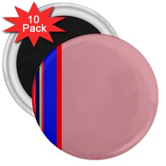 Pink elegant lines 3  Magnets (10 pack) 