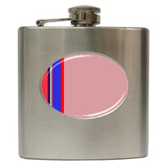 Pink elegant lines Hip Flask (6 oz)