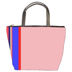 Pink Elegant Lines Bucket Bags by Valentinaart