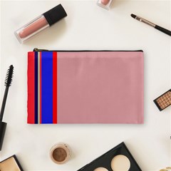 Pink elegant lines Cosmetic Bag (Medium) 