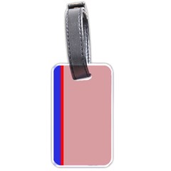 Pink elegant lines Luggage Tags (One Side) 