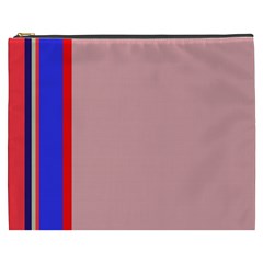 Pink elegant lines Cosmetic Bag (XXXL) 