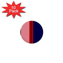 Pink and blue lines 1  Mini Buttons (10 pack) 